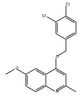 Quinoline, 4-[(3,4-dichlorophenyl)methoxy]-6-methoxy-2-methyl-|化合物 ANTIBACTERIAL AGENT 96