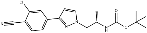 Carbamic acid, N-?[(1S)?-?2-?[3-?(3-?chloro-?4-?cyanophenyl)?-?1H-?pyrazol-?1-?yl]?-?1-?methylethyl]?-?, 1,?1-?dimethylethyl ester|达洛鲁胺杂质3