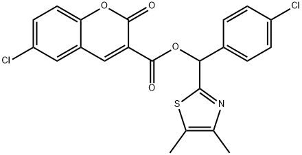 2H-1-Benzopyran-3-carboxylic acid, 6-chloro-2-oxo-, (4-chlorophenyl)(4,5-dimethyl-2-thiazolyl)methyl ester|化合物 DNA GYRASE-IN-4