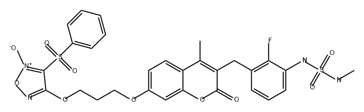 Sulfamide, N-[2-fluoro-3-[[4-methyl-7-[3-[[5-oxido-4-(phenylsulfonyl)-1,2,5-oxadiazol-3-yl]oxy]propoxy]-2-oxo-2H-1-benzopyran-3-yl]methyl]phenyl]-N'-methyl-|化合物 MEK-IN-5