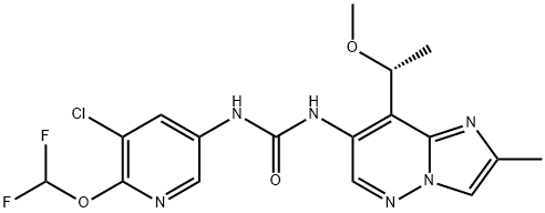 Urea, N-[5-chloro-6-(difluoromethoxy)-3-pyridinyl]-N'-[8-[(1R)-1-methoxyethyl]-2-methylimidazo[1,2-b]pyridazin-7-yl]-|化合物 MALT1-IN-5