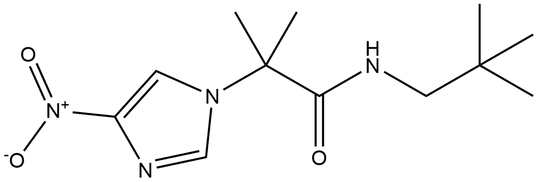 N-(2,2-Dimethylpropyl)-α,α-dimethyl-4-nitro-1H-imidazole-1-acetamide Struktur