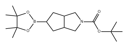 Cyclopenta[c]pyrrole-2(1H)-carboxylic acid, hexahydro-5-(4,4,5,5-tetramethyl-1,3,2-dioxaborolan-2-yl)-, 1,1-dimethylethyl ester Structure