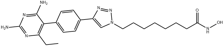 1H-1,2,3-Triazole-1-octanamide, 4-[4-(2,4-diamino-6-ethyl-5-pyrimidinyl)phenyl]-N-hydroxy-|化合物 HDAC-IN-46