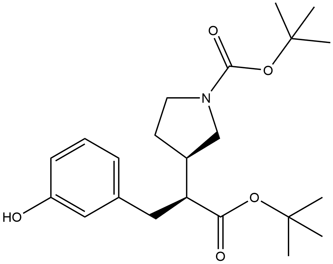 1,1-Dimethylethyl (αS,3R)-1-[(1,1-dimethylethoxy)carbonyl]-α-[(3-hydroxyphenyl)methyl]-3-pyrrolidineacetate|