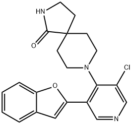 8-[3-(2-Benzofuranyl)-5-chloro-4-pyridinyl]-2,8-diazaspiro[4.5]decan-1-one Structure