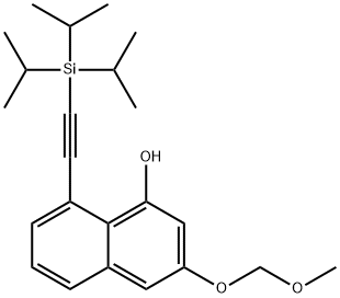 1-Naphthalenol, 3-(methoxymethoxy)-8-[2-[tris(1-methylethyl)silyl]ethynyl]- Structure