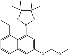 1,3,2-Dioxaborolane, 2-[8-ethyl-3-(methoxymethoxy)-1-naphthalenyl]-4,4,5,5-tetramethyl-|2-(8-乙基-3-(甲氧基甲氧基)萘-1-基)-4,4,5,5-四甲基-1,3,2-二氧杂硼烷
