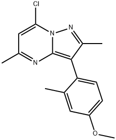 Pyrazolo[1,5-a]pyrimidine, 7-chloro-3-(4-methoxy-2-methylphenyl)-2,5-dimethyl-|