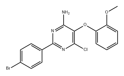 4-Pyrimidinamine, 2-(4-bromophenyl)-6-chloro-5-(2-methoxyphenoxy)-|DHPS-IN-1