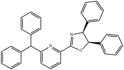 Pyridine, 2-[(4S,5R)-4,5-dihydro-4,5-diphenyl-2-oxazolyl]-6-(diphenylmethyl)-|(4S,5R)-2-(6-二苯甲基吡啶-2-基)-4,5-二苯基-4,5-二氢恶唑