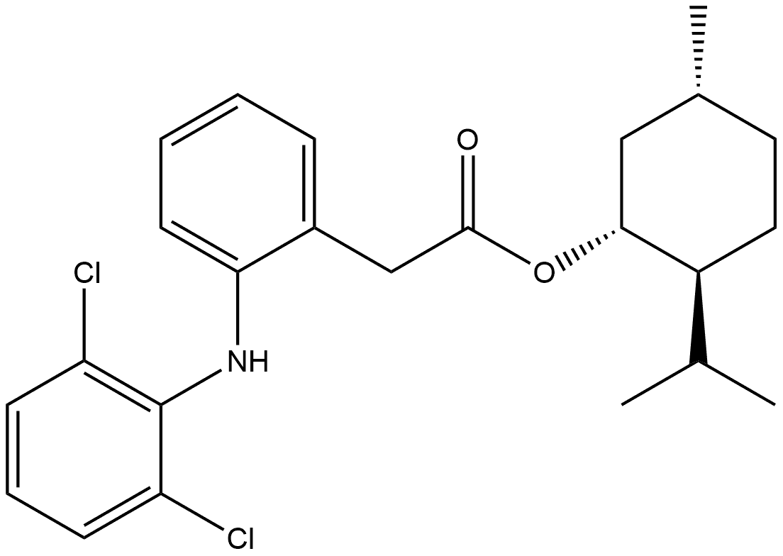 (1R,2S,5R)-5-Methyl-2-(1-methylethyl)cyclohexyl 2-[(2,6-dichlorophenyl)amino]benzeneacetate|双氯芬酸杂质1