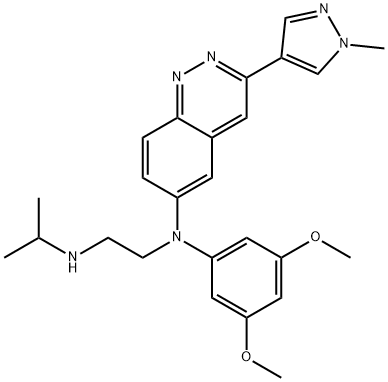 1,2-Ethanediamine, N1-(3,5-dimethoxyphenyl)-N2-(1-methylethyl)-N1-[3-(1-methyl-1H-pyrazol-4-yl)-6-cinnolinyl]-|化合物 FGFR-IN-2