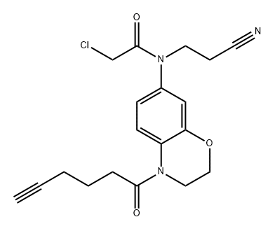Acetamide, 2-chloro-N-(2-cyanoethyl)-N-[3,4-dihydro-4-(1-oxo-5-hexyn-1-yl)-2H-1,4-benzoxazin-7-yl]-|化合物 NJH-2-030
