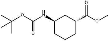 Cyclohexanecarboxylic acid, 3-[[(1,1-dimethylethoxy)carbonyl]amino]-, methyl ester, (1R,3R)-|