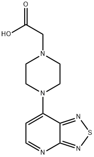 1-Piperazineacetic acid, 4-[1,2,5]thiadiazolo[3,4-b]pyridin-7-yl- Struktur
