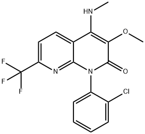 1,8-Naphthyridin-2(1H)-one, 1-(2-chlorophenyl)-3-methoxy-4-(methylamino)-7-(trifluoromethyl)-|化合物 MAT2A-IN-7