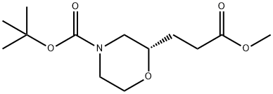 2-Morpholinepropanoic acid, 4-[(1,1-dimethylethoxy)carbonyl]-, methyl ester, (2S)- Structure