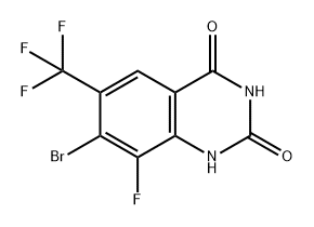 7-溴-8-氟-6-(三氟甲基)喹唑啉-2,4(1H,3H)-二酮, 2803279-96-9, 结构式