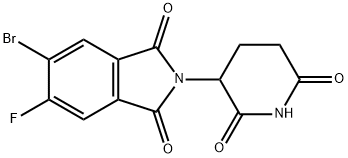 1H-Isoindole-1,3(2H)-dione, 5-bromo-2-(2,6-dioxo-3-piperidinyl)-6-fluoro- Struktur