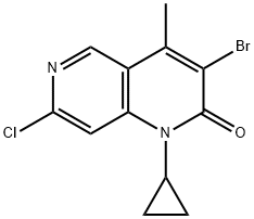 3-Bromo-7-chloro-1-cyclopropyl-4-methyl-1,6-naphthyridin-2(1H)-one|