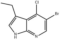 1H-Pyrrolo[2,3-b]pyridine, 5-bromo-4-chloro-3-ethyl-|5-溴-4-氯-3-乙基-1H-吡咯并[2,3-B]吡啶