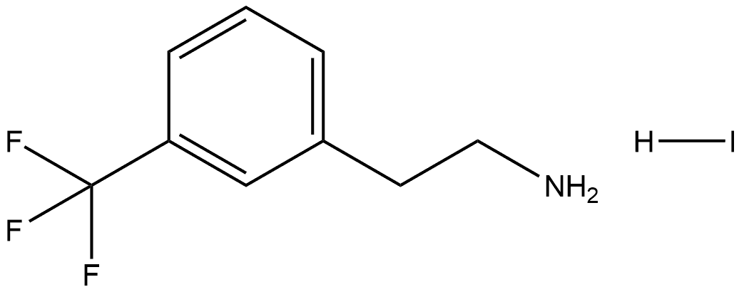 3-三氟甲基苯乙胺氢碘酸盐(间三氟甲基苯乙胺碘), m-CF3PEAI 结构式