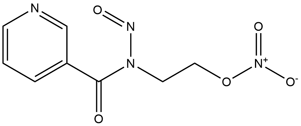 3-Pyridinecarboxamide, N-[2-(nitrooxy)ethyl]-N-nitroso- Structure