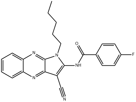 Benzamide, N-(3-cyano-1-pentyl-1H-pyrrolo[2,3-b]quinoxalin-2-yl)-4-fluoro-|BENZAMIDE, N-(3-CYANO-1-PENTYL-1H-PYRROLO[2,3-B]QUINOXALIN-2-YL)-4-FLUORO-