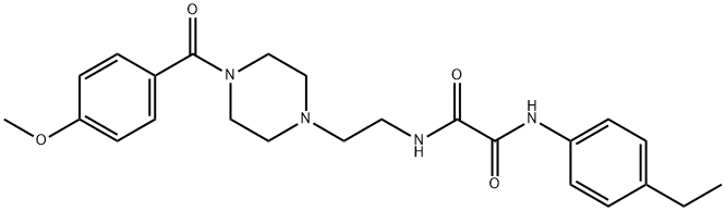 N~1~-(4-ethylphenyl)-N~2~-{2-[4-(4-methoxybenzoyl)-1-piperazinyl]ethyl}ethanediamide Struktur