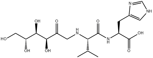 L-Histidine, N-(1-deoxy-D-fructos-1-yl)-L-valyl- Structure