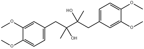 2,3-Butanediol, 1,4-bis(3,4-dimethoxyphenyl)-2,3-dimethyl- Struktur