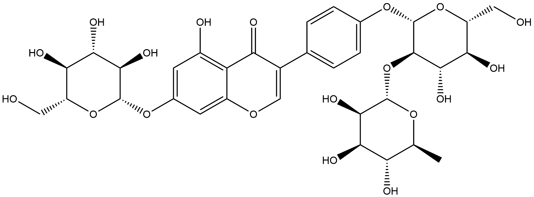 Genistein 7-O-β-D-glucopyranoside-4'-O-[α-L-rhamnopyranosyl-(1→2)-β-D-glucopyranoside]|染料木素-7-O-Β-D-葡萄糖苷-4'-O-[Α-L-鼠李糖基-(1-2)-Β-D-葡萄糖苷]