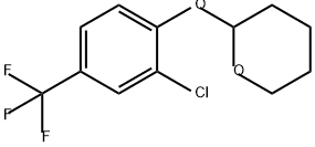 2H-Pyran, 2-[2-chloro-4-(trifluoromethyl)phenoxy]tetrahydro- Struktur