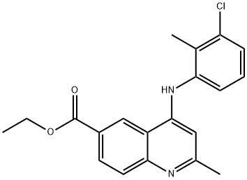 4-[(3-chloro-2-methylphenyl)amino]-2-methylquin
oline-6-carboxylate Structure