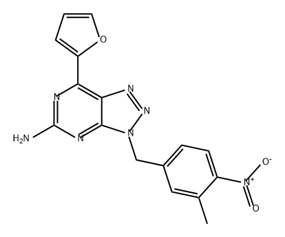 3H-1,2,3-Triazolo[4,5-d]pyrimidin-5-amine, 7-(2-furanyl)-3-[(3-methyl-4-nitrophenyl)methyl]-