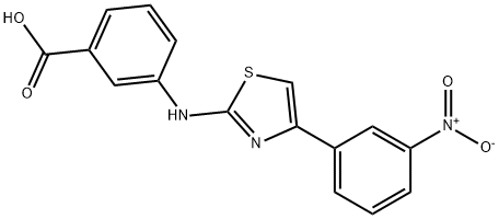 Benzoic acid, 3-[[4-(3-nitrophenyl)-2-thiazolyl]amino]-|3-((4-(3-硝基苯基)噻唑-2-基)氨基)苯甲酸
