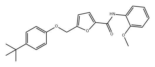 2-Furancarboxamide, 5-[[4-(1,1-dimethylethyl)phenoxy]methyl]-N-(2-methoxyphenyl)-|化合物WAY-325371