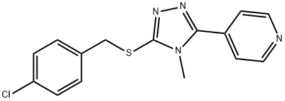 Pyridine, 4-[5-[[(4-chlorophenyl)methyl]thio]-4-methyl-4H-1,2,4-triazol-3-yl]-|WAY-622150