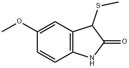5-甲氧基-3-(甲硫基)吲哚啉-2-酮 结构式
