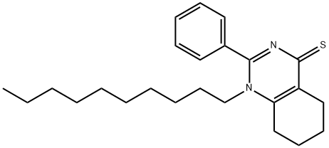 4(1H)-Quinazolinethione, 1-decyl-5,6,7,8-tetrahydro-2-phenyl- 结构式
