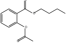 Benzoic acid, 2-(acetyloxy)-, butyl ester Structure