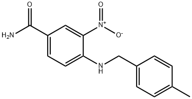 Benzamide, 4-[[(4-methylphenyl)methyl]amino]-3-nitro- Struktur