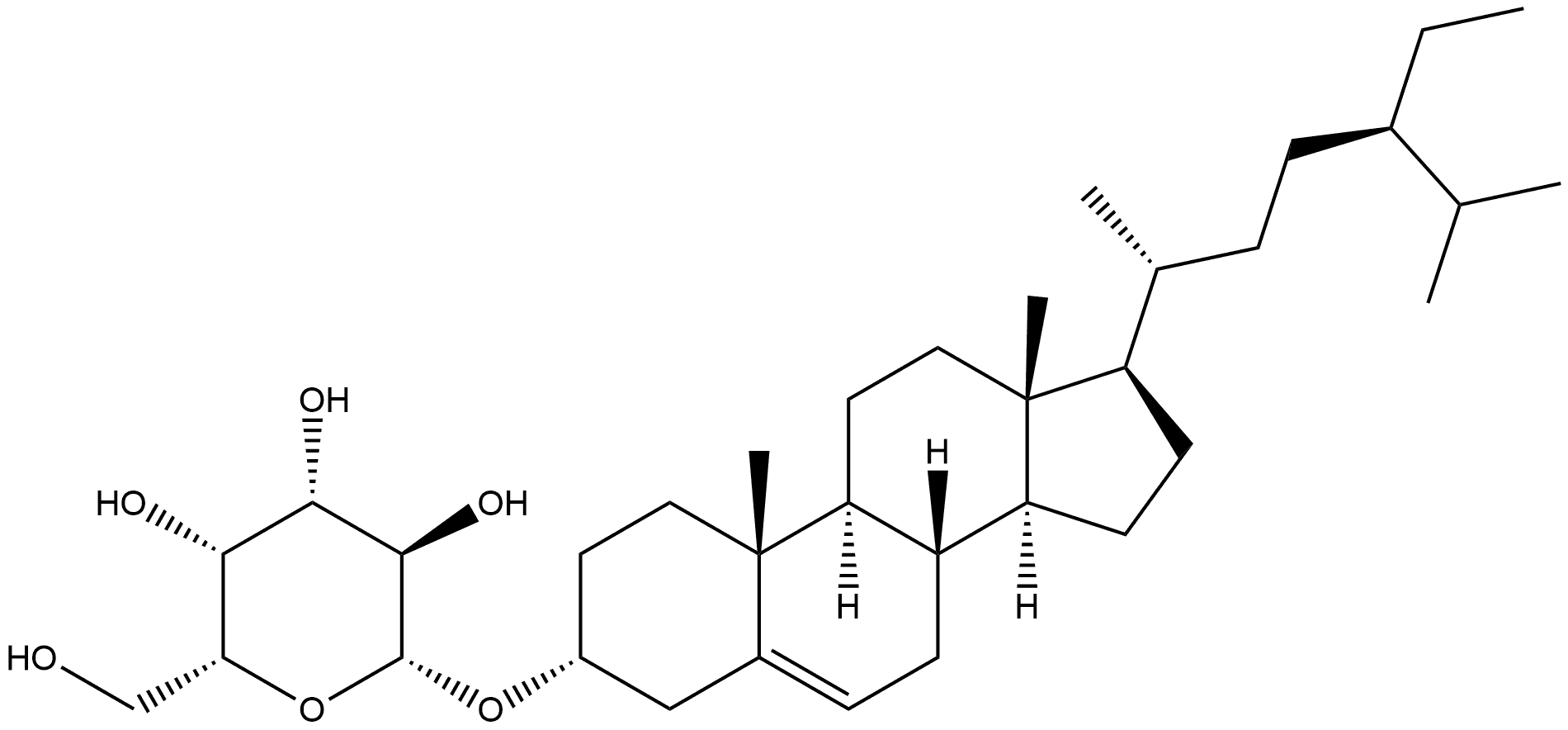 β-D-Galactopyranoside, (3β)-stigmast-5-en-3-yl Struktur