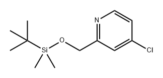 Pyridine, 4-chloro-2-[[[(1,1-dimethylethyl)dimethylsilyl]oxy]methyl]- Struktur
