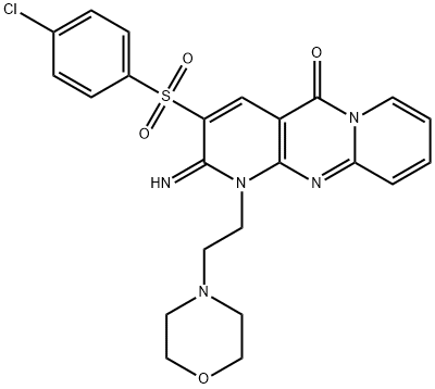 3-(4-chlorophenyl)sulfonyl-2-imino-1-(2-morpholin-4-ylethyl)dipyrido[1,2-d:3',4'-f]pyrimidin-5-one|WAY-323486