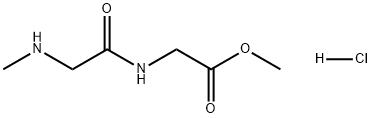 Glycine, N-(N-methylglycyl)-, methyl ester, monohydrochloride Struktur