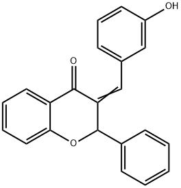 3-[(3-hydroxyphenyl)methylidene]-2-phenyl-3,4-dihydro-2H-1-benzopyran-4-one Structure