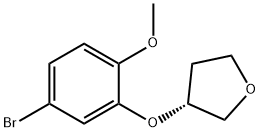 Furan, 3-(5-bromo-2-methoxyphenoxy)tetrahydro-, (3R)- Structure