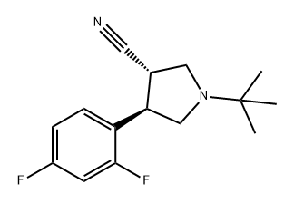 3-Pyrrolidinecarbonitrile, 4-(2,4-difluorophenyl)-1-(1,1-dimethylethyl)-, (3S,4R)-